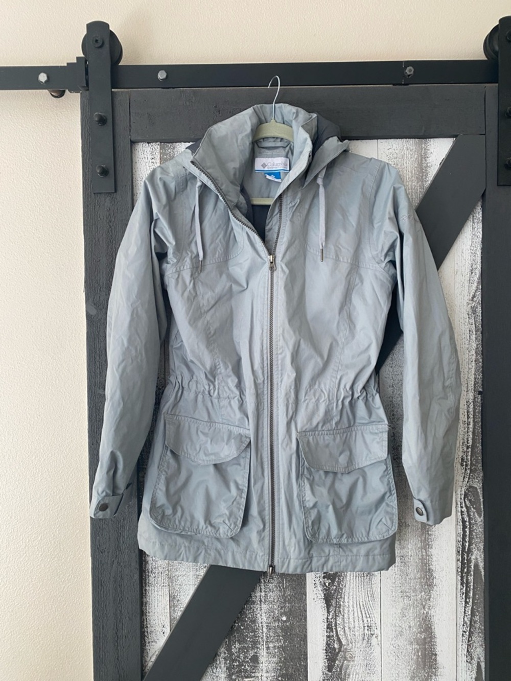 Columbia Women's Light bluish Gray Hooded Utility Jacket